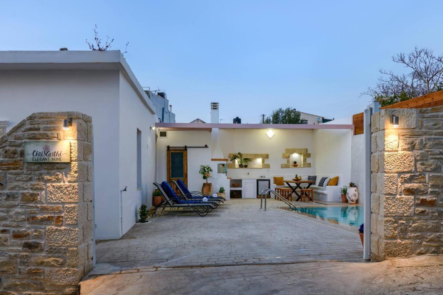 Chrisanthi Elegant Villa Pitsídia Exterior foto