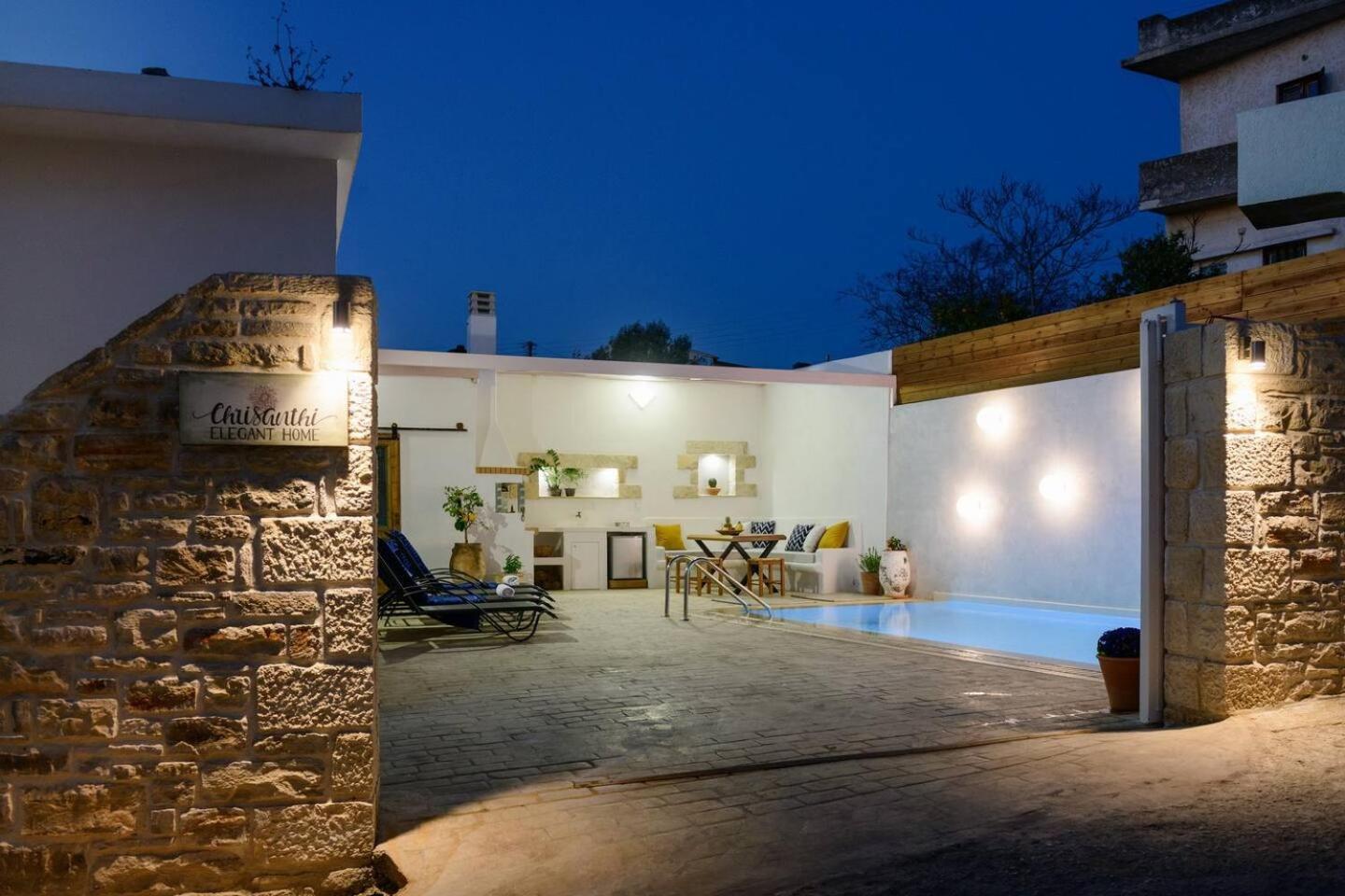 Chrisanthi Elegant Villa Pitsídia Exterior foto